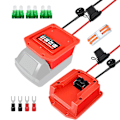 Miniatyrbild 1 av 5: Strömadapter för Milwaukee M18 18V batteri med säkring för Rc-bil, robotik