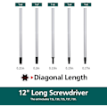 Pikkukuva 2 / 5: Pitkät Torx-ruuvimeisseliset, 5 kpl 12 tuuman magneettisia Torx-ruuvimeisseleitä, T15 - T30 (t15,t20,t25,t27,t30) Magneettiset Torx-ruuvimeisseliset