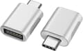 Miniatyrbild 1 av 5: USB C till USB Adapter (2-pack), USB-C till USB 3.0 Adapter, USB Type-C till USB Adapter, (Silver)
