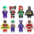 Miniatyrbild 1 av 5: 8 st/set Superhjälte Serie Actionfigurer Byggklossar Clown Batman Harley Quinn Montering Minifigurer Samlarobjekt Leksaker Barn Fans Present