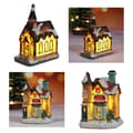 2 stk. Lysende Julepynt LED Miniature Hus Landsby Dekorationer