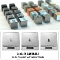 Miniatyrbild 4 av 4: 6-delad metallkubset - Densitetskubset för en periodisk tabell över elementsamling - (0,39 tum/10 mm)