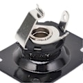 Miniatyrbillede 4 af 4: Guitar Output Jack Plade Kvadratisk Form Metal Kompakt Guitar Jack Stikplade til Telecaster Sort
