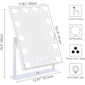 Pikkukuva 5 / 5: Hollywood-peili 12 LED-lampullaa, 3 väritilaa (vain lamput)