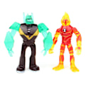 Miniatyrbillede 3 af 5: Haloppe 9 stk Ben 10 Kineceleran Heatblast LED Actionfigurer Legetøj Gave Skrivebordsdekoration