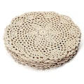 Pikkukuva 1 / 5: 12 kpl Vintage-tyylinen puuvillamatto pyöreä käsin virkattu pitsi Doilies Kukkakahvitkupit Sarja Kotitalous Pöytä Deko