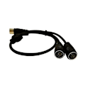 Miniatyrbillede 5 af 5: 50cm MIDI DIN 5P Y-splitter Adapterkabel Han til 2x Hun Forlængerledning