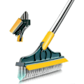 Pikkukuva 1 / 5: 2-in-1 Lattiaharja Pitkällä Varrella ja 3 Sauvalla 101cm Saumanharja Kaavin ja Kovilla Harjaksilla Varustettu Kaavin 120 Squeegee Kiertävä Laattaharja