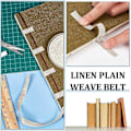 Miniatyrbillede 2 af 5: 11 Yards Linned Binding Bogtape 3/8 tommer Bred Bogbindingsreparationstape Kludforsyninger til Bogbinding Bogkunst Syning DIY Håndværk