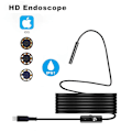 Miniatyrbillede 2 af 5: HD305 3m Lang 7mm Hårdtråd Kamera Linse Mikroskop til iPhone iP System Endoskop