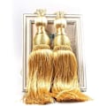 Miniatyrbilde 1 av 4: 1 Par Tasselgardiner Holdere Hjem Dekorative Vindu Gardin Kule Tassels Tau Holdere (Gull)