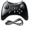 Miniatyrbilde 2 av 4: Wii U-kontroller, oppladbar Bluetooth Dual Analog Controller Gamepad for Wii U Pro Controller med USB-ladekabel Ty