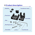 Miniatyrbilde 4 av 5: For 7400931 XNT Transducer Bracket, Transducer Mount for XHS Model Transducers, Transom Mounting Hard