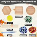 Miniatyrbillede 2 af 5: Mosaic Coaster Making Kit til DIY Mosaic Coaster Håndværkssæt Håndlavet Mosaic Coaster Making Kit til