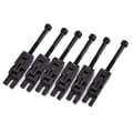 Set med 6 dubbla låssystem låsta sadlar för Floyd-Rose gitarr tremolo stall (svart)