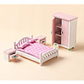 Pikkukuva 1 / 5: Puinen Nukkekodin Kalusteet Miniatyyri Nukkekodin Tarvikkeet Kotiin Makuuhuoneeseen, Nukkekodin Lelut