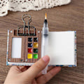 Miniatyrbilde 3 av 5: Reisemalepalett, Mini Vannfargemalingssett, Bærbar Malepalett for Reise, Vannfargemalepalett