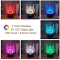 Miniatyrbilde 3 av 5: Transformers 3D nattlys, Optimus Prime 7 farger LED bordlampe, fjernkontroll nattlampe for barnerom, bursdags- og julegave til barn