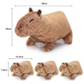 Miniatyrbild 2 av 5: Kapibara Plyschdjur med 4 Små Gnagare Plyschleksaker, Kapibara Vilda Djur Plushie för Flickor Pojkar Jul Födelsedagspresenter