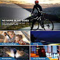 Miniatyrbillede 4 af 5: 7000 Lumen Kraftfulde Cykellys Foran Og Bagpå, 5 LED Super Lyse USB Genopladelige Vandtætte Bicyc