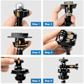 Miniatyrbillede 5 af 5: Webcam Stativ 25 Tommer Fleksibel Skrivebordsmontering Klemme Svanehals Stativ til Webcam C930E,C930,C920, C922X,C9