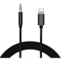 Miniatyrbillede 1 af 5: Aux-kabel til iPhone i bil (sort)