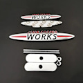 Miniatyrbilde 4 av 5: Chrome MINI JCW John Cooper Works Front Grill Emblem Badge Sticker Decals for Clubman Countryman R50 R52 R53 R55 R56 R57 R58 F55