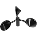 Miniatyrbild 1 av 2: Vindhastighetsmätare Vindmätare Vindsensor Anemometer 3-kopp Vindsensor Tillbehör