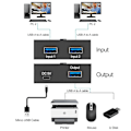 Miniatyrbillede 5 af 5: USB 3.0 Switch Selector KVM Switch 2 ind 1 ud USB Switcher til 2 computere Del 1 USB-enheder Sådan