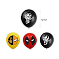 Pikkukuva 5 / 5: Deadpool-teemainen syntymäpäiväjuhlatarvikkeet, ilmapallot, banneri, kakku ja cupcake-koristeet