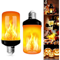 Miniatyrbillede 1 af 5: 2 stk. Flamme Lyspære, E27 LED Flamme Effekt Lyspære Med 4 Lystilstande, Indendørs Udendørs Dekorative Lyspærer Til Halloween, Jul, Bryllup