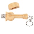 Miniatyrbillede 2 af 5: Guitar USB Flash Drive 32GB - Bærbar Træhukommelsesnøgle til Computerdele (Model: CM1001)