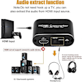 Miniatyrbild 4 av 5: 4k@60hz HDMI Ljudextraktor med 1.2m HDMI-kabel Avedio, Optisk Tos Spdif + 3.5mm Aux Ljudutgång, HDMI Ljudomvandlare Adapter Split