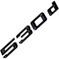 Miniatyrbillede 1 af 4: 530d Sort Glans Bagklap Emblem Tuning Ændring til E39 E60 E61 F10 F11 F07 F18 G30 G31 G38 HB8L3