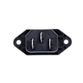 Pikkukuva 5 / 5: 5 kpl IEC 320 C14 urosähköliitäntäpistoketta, 250V 10A, paneelin asennus, HFMQV