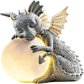 Pikkukuva 2 / 5: Ln-dragonin patsas puutarhakoristeena aurinkokennoilla varustetuilla LED-valoilla - Ulkokoriste terassille, nurmikolle, pihalle ja puutarhaan