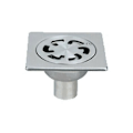 Miniatyrbilde 1 av 4: Gulvrist i rustfritt stål 100x100 mm - vertikal utløp 40