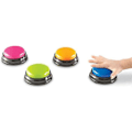 Miniatyrbillede 4 af 5: Resources Optagelige Svar Buzzers Optagelsesknap, Sæt af 4 Personlige Farvede Knapper
