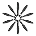 Miniatyrbilde 1 av 5: VEIKK P001 10 stk. Erstatningspennespisser Batterifri Stylus Slitesterk Pennespiss for VEIKK S640 A30 Grafikknettbrett