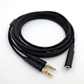 Miniatyrbillede 3 af 5: 3,5 mm Universal 2-i-1 Gaming Headset Audio- Forlængerkabel til HyperX Cloud II/alpha-/cloud Flight/c