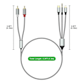 Pikkukuva 5 / 5: Lightning - RCA -kaapeli Audio Aux -sovitin, RCA - 3,5 mm -kaapeli, USB-C - 2 RCA -äänikaapeli, 3-in-1 -äänikaapeli autoon, kotiteatteriin, kaiuttimiin ja muuhun