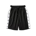 Herr Basketshorts med Avrivningsfunktion och Sidoknappar