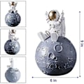 Miniatyrbild 3 av 4: Spargris, astronautleksaker med planetsparbössa i harts, pengaburk för rymddekor, rymdmanspargrisar för pojkar, flickor och vuxna (röd)