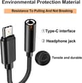 Miniatyrbilde 2 av 3: 3,5 mm USB C-jackadapter, USB Type C-lydjackadapter