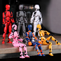 Miniatyrbild 3 av 3: Titan 13 Actionfigur T13 Modellfigurer 3D-utskrivna Multi-ledade Rörliga Lucky 13 Actionfigur Nova 13 Actionfigur Dummy Röd 14cm