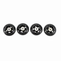 Miniatyrbillede 1 af 5: 4 Pak Inline Skate Hjul Indendørs/Udendørs Udskiftningshjul med Lejer 70mm, Sort