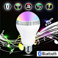 Pikkukuva 4 / 4: Bluetooth-valolamppukaiutin, langaton E27 älykäs LED-lamppuvalaistus RGB-värimuutoksella / musiikkisoittimella / älypuhelimen sovelluksella ohjattava