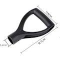Miniatyrbilde 2 av 5: D-formet Plastgrep for Skovl, Hage, Gård, Snørydding, Spade, Gaffel, Skovl for Graving, Raking, Verktøy, Svart