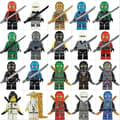 Set med 20 st Ninja Mini Figurer Kai Jay Sensei Wu Master Byggklossar Leksaker