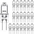 Miniatyrbilde 1 av 5: G4 halogenlamper 10W 12V - Varmt hvitt - 10W 20 stk